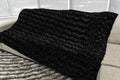 Black Glacier & Camo Green  - XL Flag Strip Minky Blanket