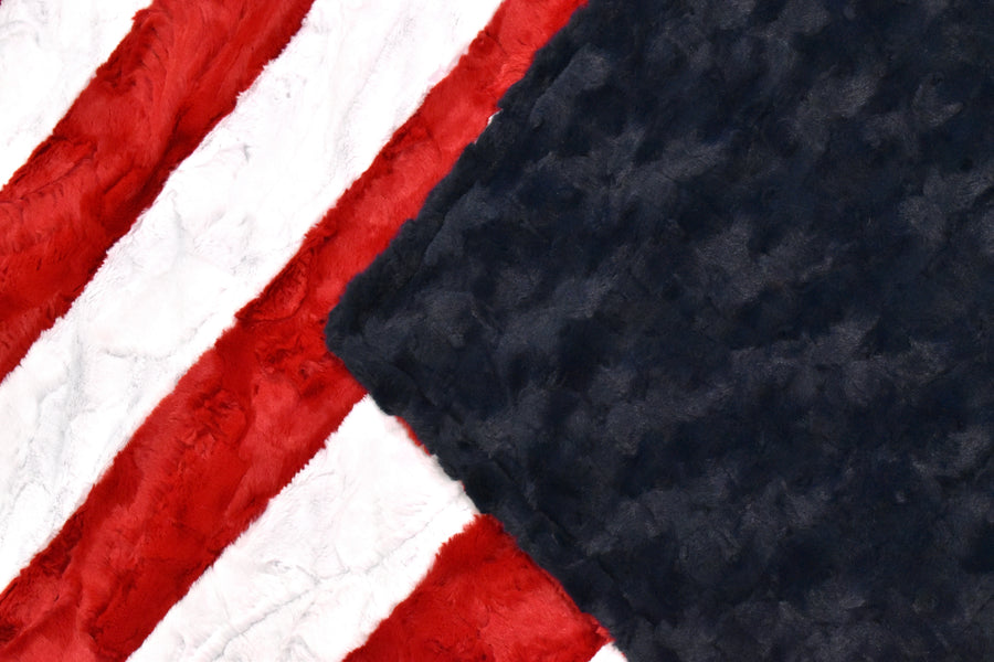 XL Star Panel Flag Strip - Hide Red & White / Luna Navy Backing