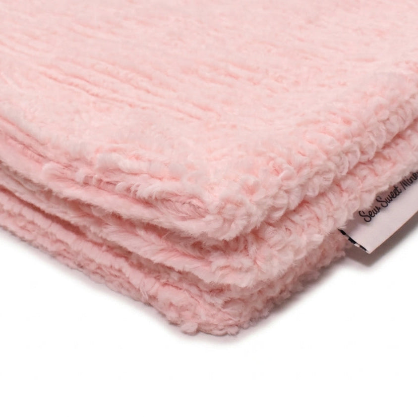 Weave Ice Pink Minky Blanket
