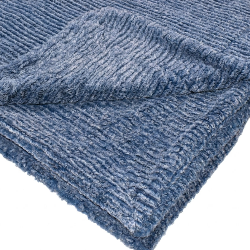 Weave Dark Sea Minky Blanket