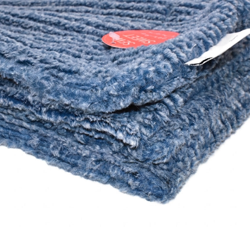 Weave Dark Sea Minky Blanket