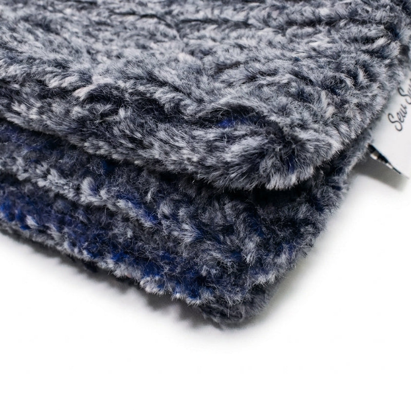 Weave Navy Minky Blanket