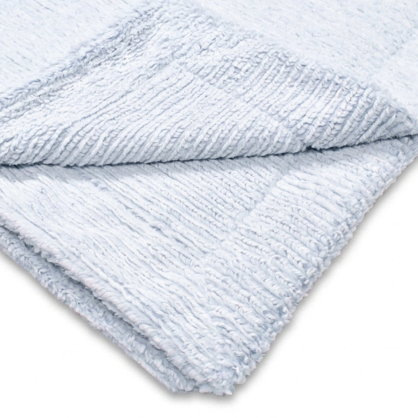 Weave Blue Minky Blanket