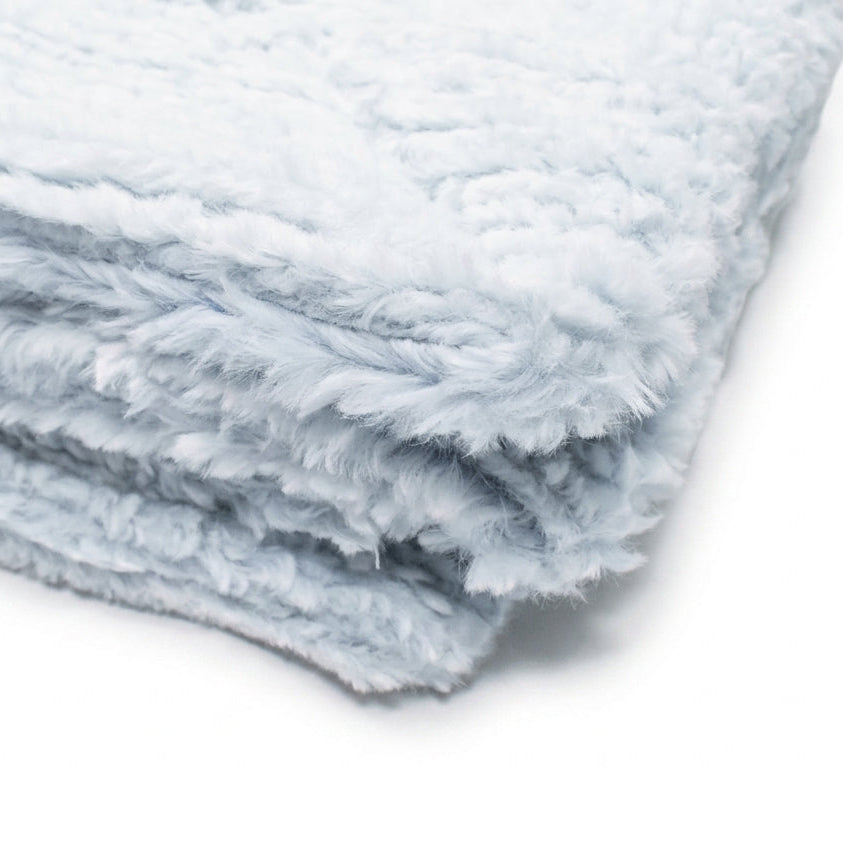 Weave Blue Minky Blanket