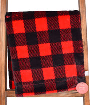 Buffalo Check Scarlet Black - OMG Demi - Sew Sweet Minky Designs