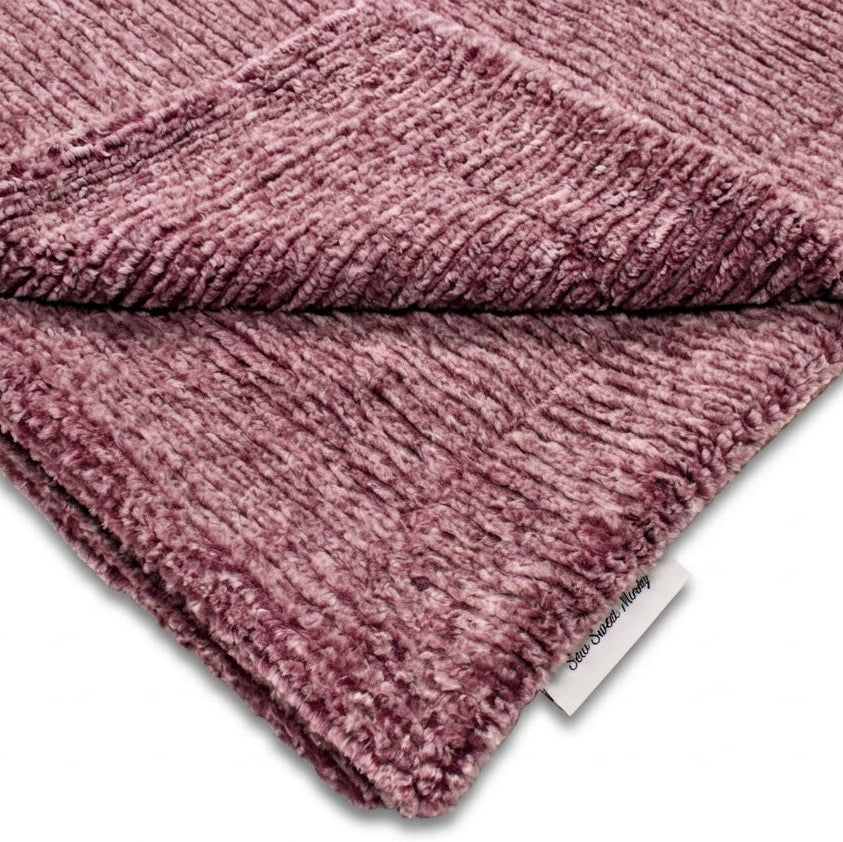 Weave Black Cherry Minky Blanket