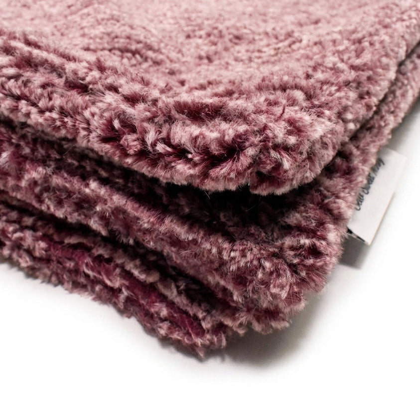 Weave Black Cherry Minky Blanket