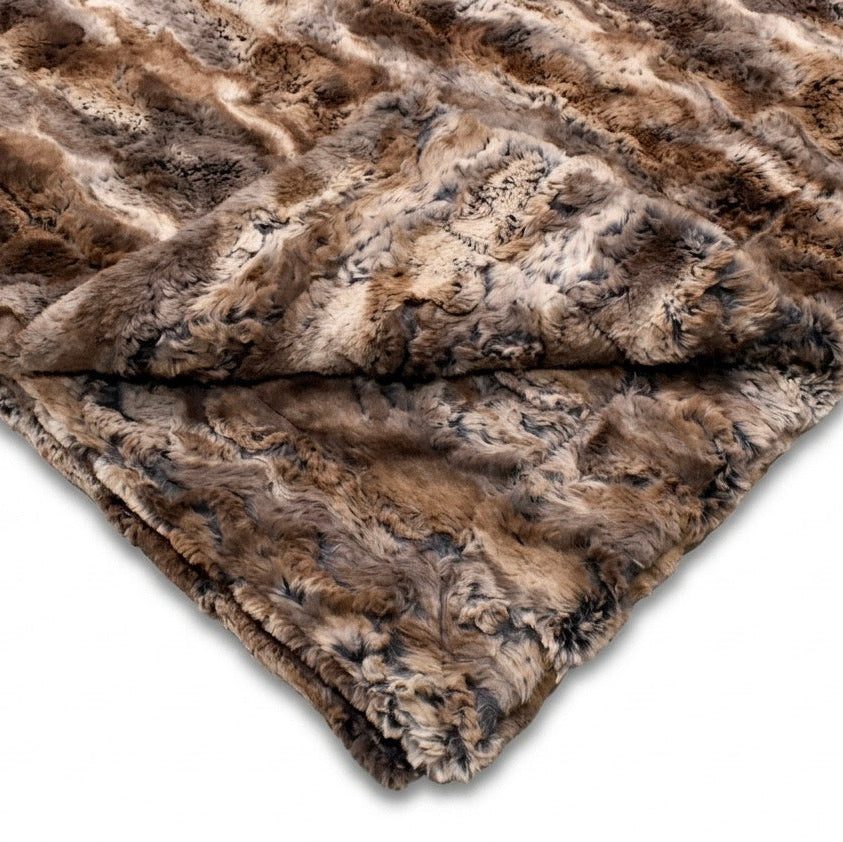 Wild Rabbit Driftwood Minky Blanket