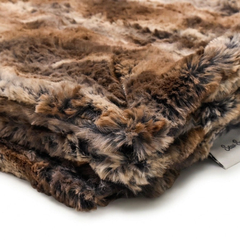 Wild Rabbit Driftwood Minky Blanket