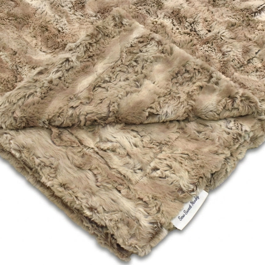 Wild Rabbit Sandshell Minky Blanket