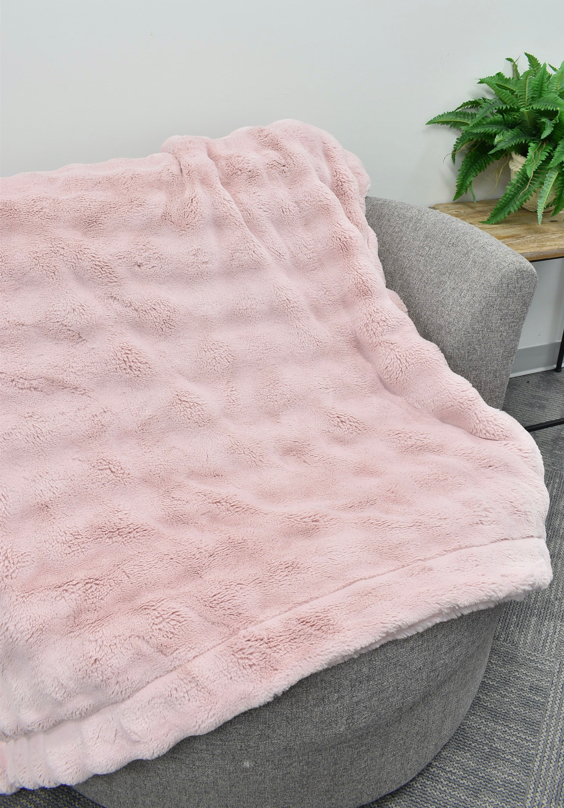 Powderpuff Rosewater Minky Blanket