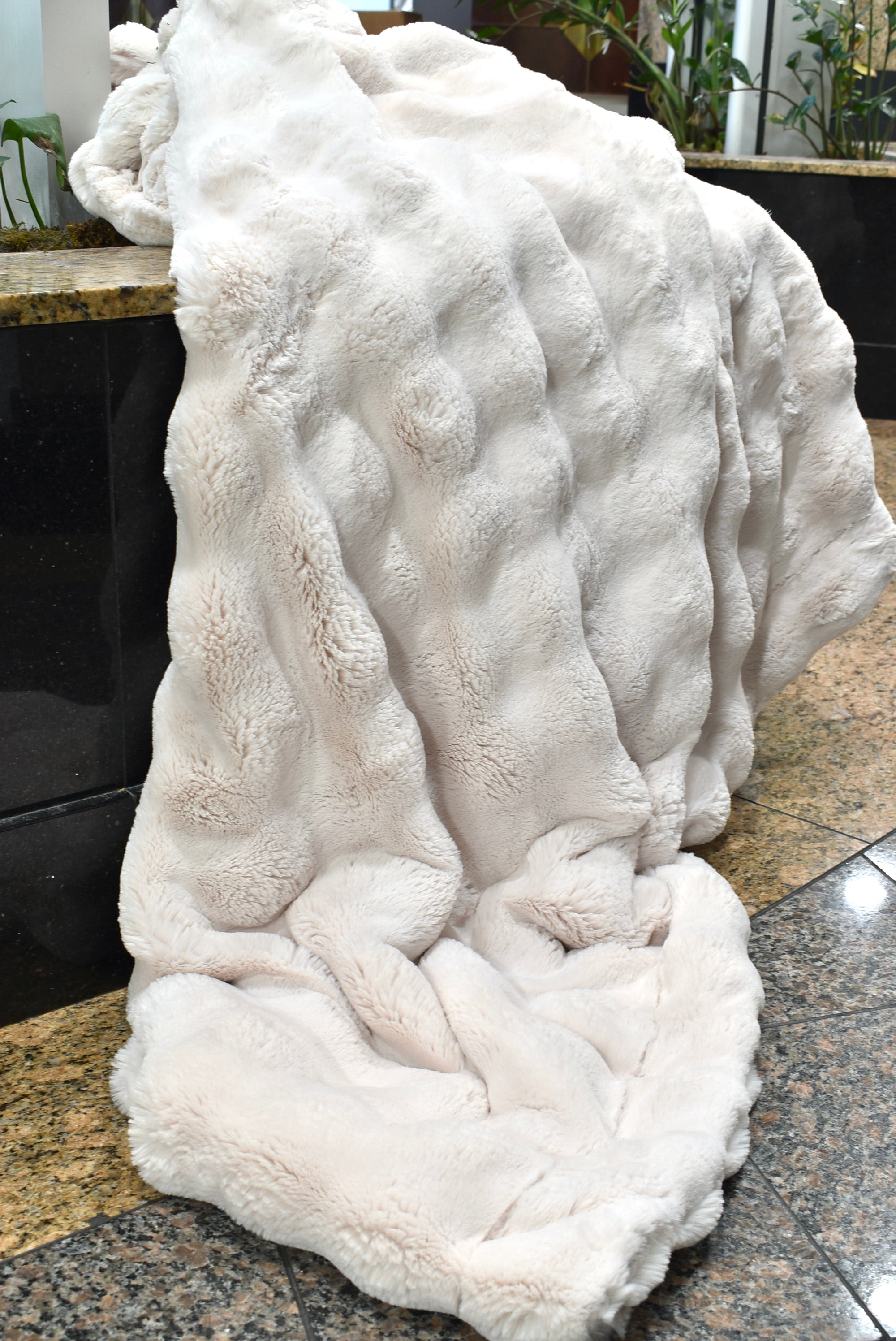 Powderpuff Pearl Minky Blanket