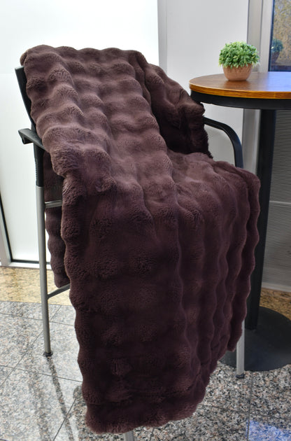 Powderpuff Rum Rasin Minky Blanket