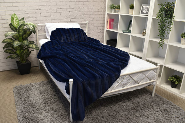 Vienna Navy Minky Blanket