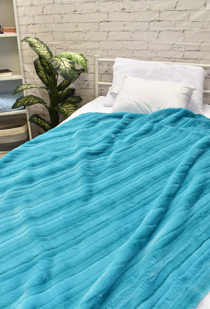 Vienna Teal Minky Blanket