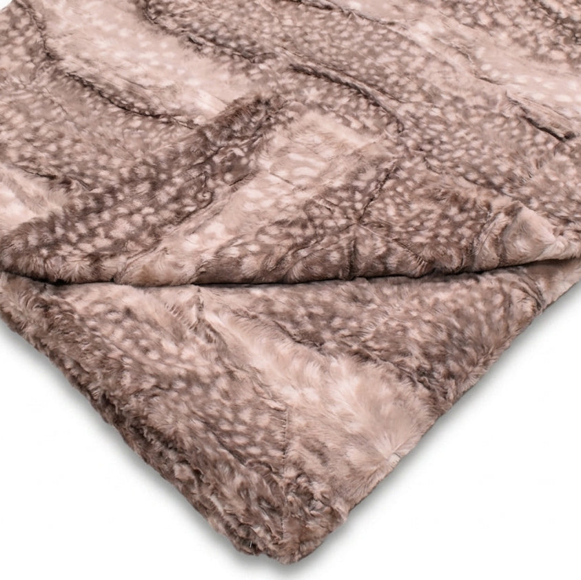 Fawn Metal Minky Blanket