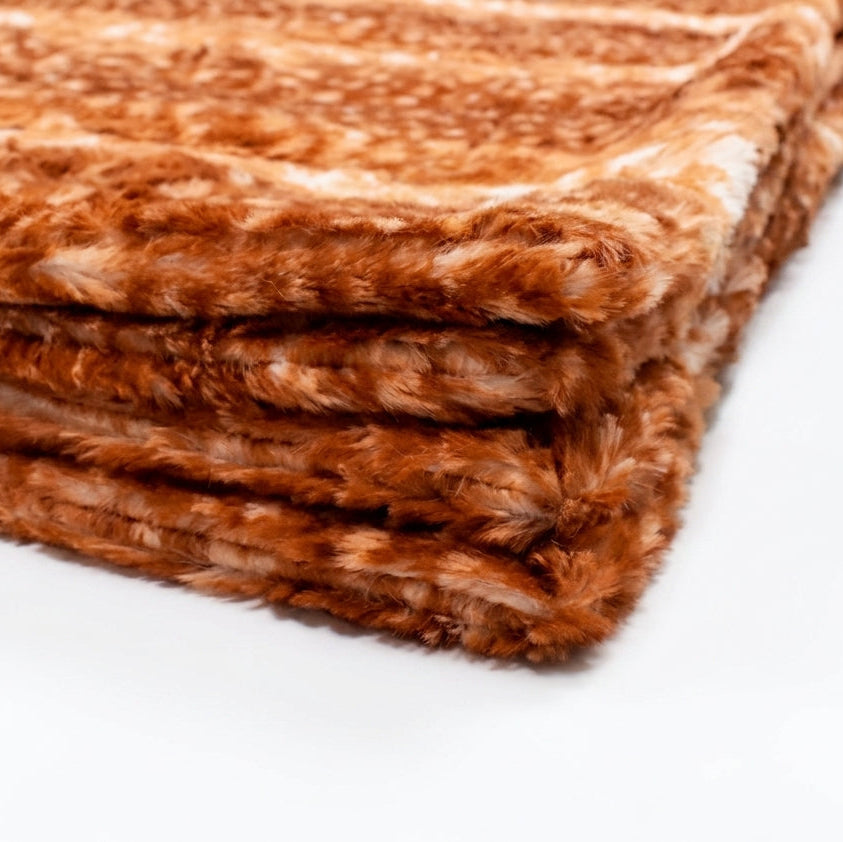 Fawn Ginger Minky Blanket