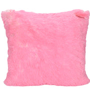 Frosted Shaggy Bubblegum / Snow - Throw Pillow Case - Sew Sweet Minky Designs
