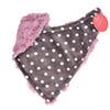 Alotta Dots Graphite / Glacier Misty Mauve - Minky Bib - Sew Sweet Minky Designs