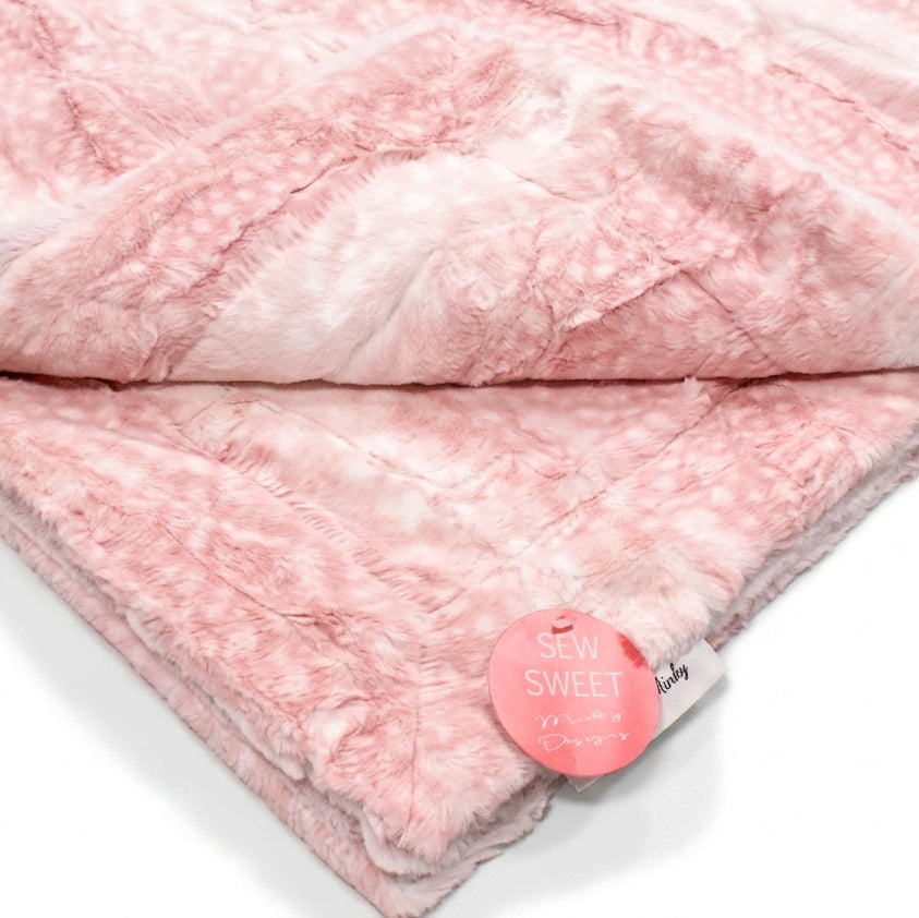Fawn Rosewater Minky Blanket