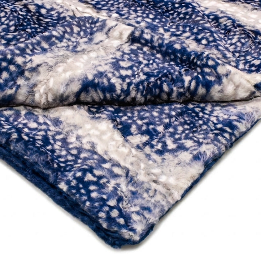 Fawn Navy Minky Blanket