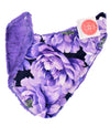 Petal Tulip / Heather Jellybean - Minky Bib - Sew Sweet Minky Designs