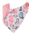 Safari Dreams Pink / Heather Cotton Candy - Minky Bib - Sew Sweet Minky Designs