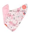 Caticorn Blush / Marble Baby Pink - Minky Bib - Sew Sweet Minky Designs