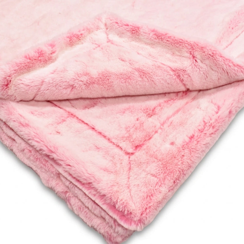 Frosted Baby Seal Pink Lemonade Minky Blanket