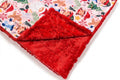 Santas Elves / Snowflake Scarlet Holiday Minky Blanket