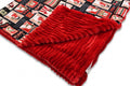 Merry Mail Black  / Oceana Cardinal Holiday Minky Blanket