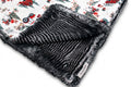 Jolly Tree Farm / Arctic Owl Black Holiday Minky Blanket
