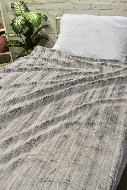 Iced Vienna Graphite Minky Blanket