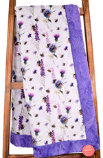 Bee Garden Amethyst / Heather Jellybean - Adult Snuggler Blanket