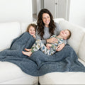 Weave Dark Sea Minky Blanket