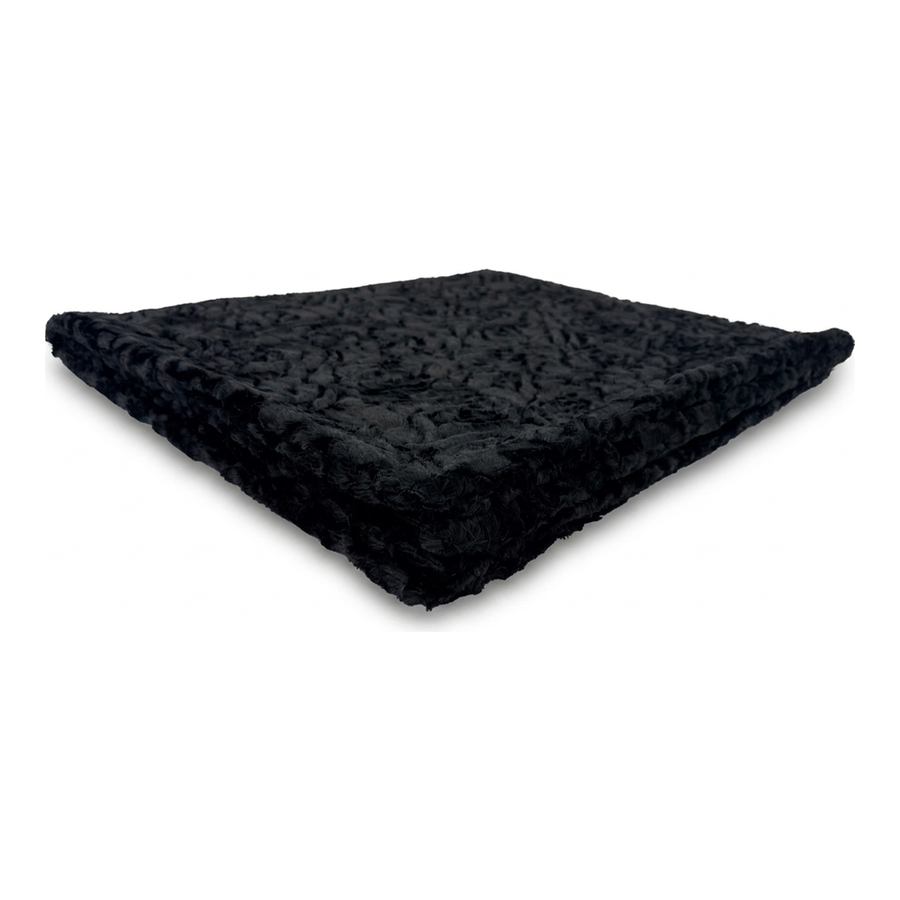 Demi Rose Black Minky Blanket