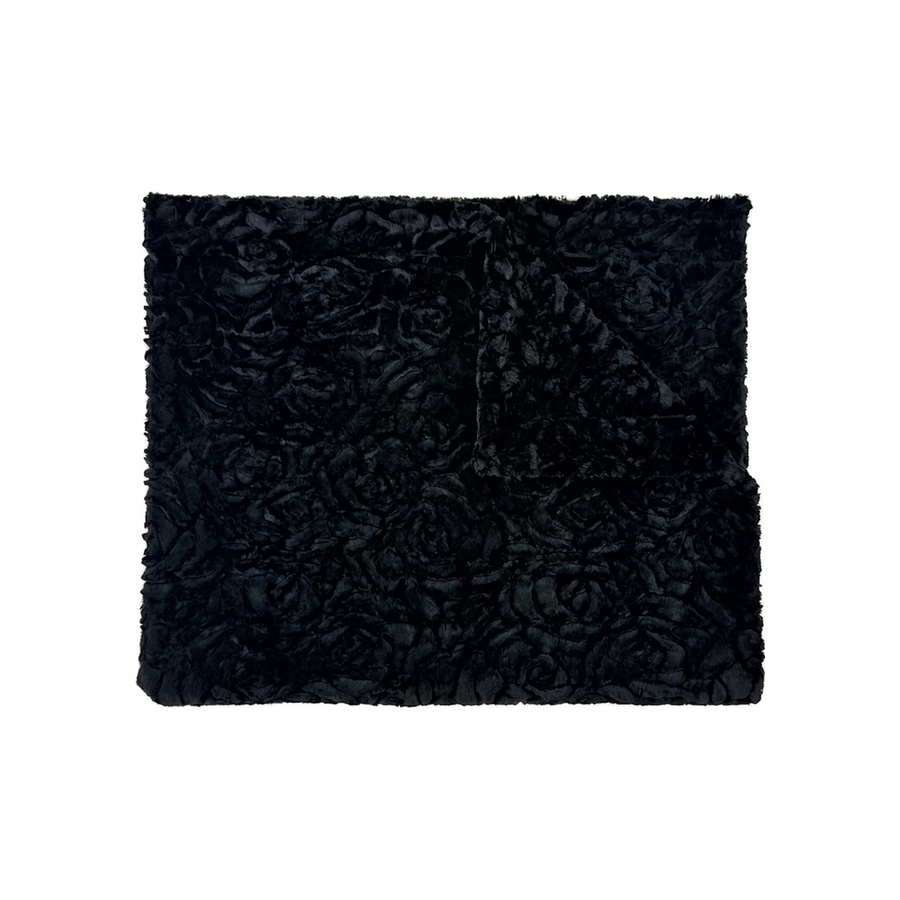 Demi Rose Black Minky Blanket