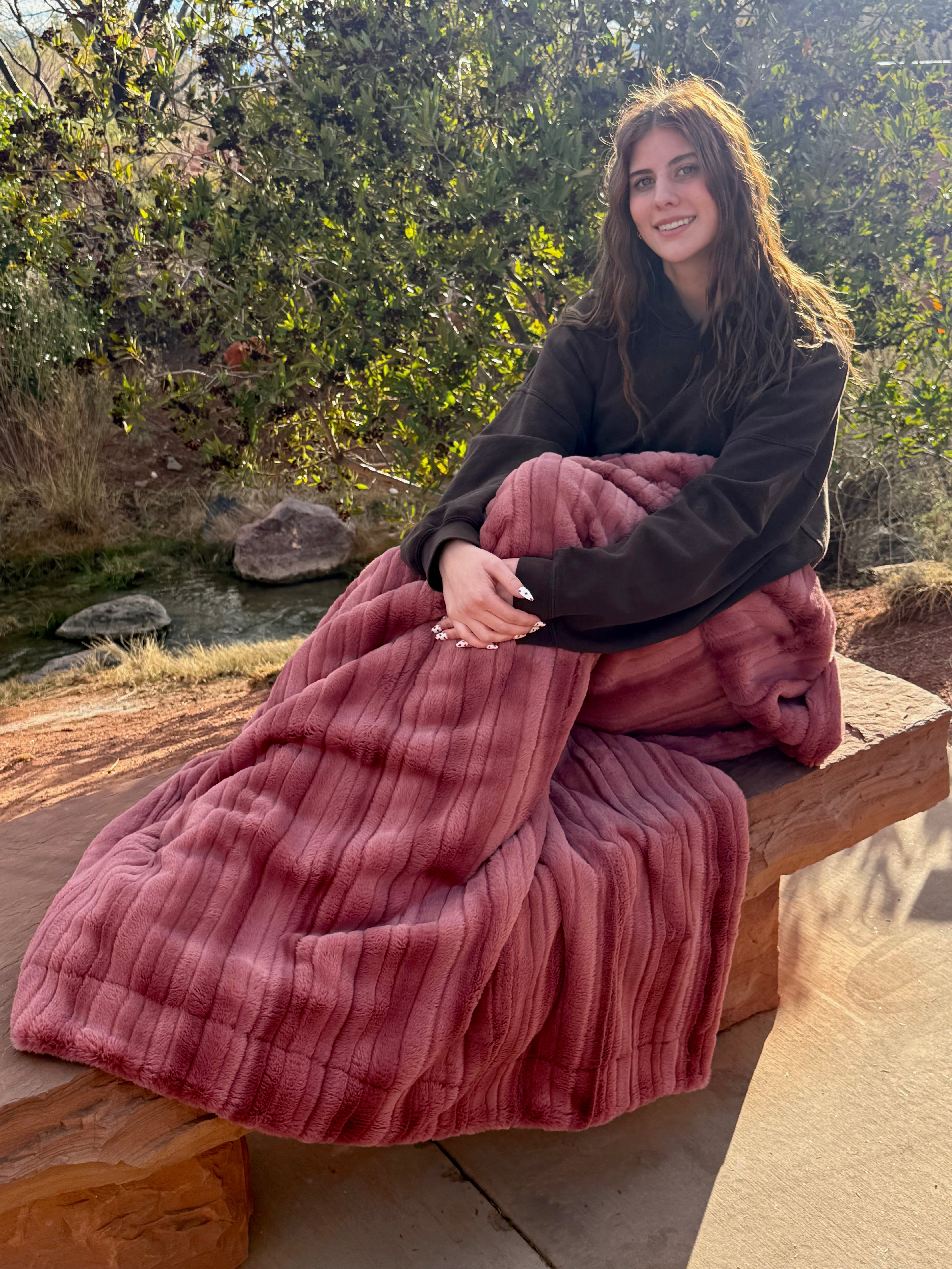 Vienna Desert Rose Minky Blanket