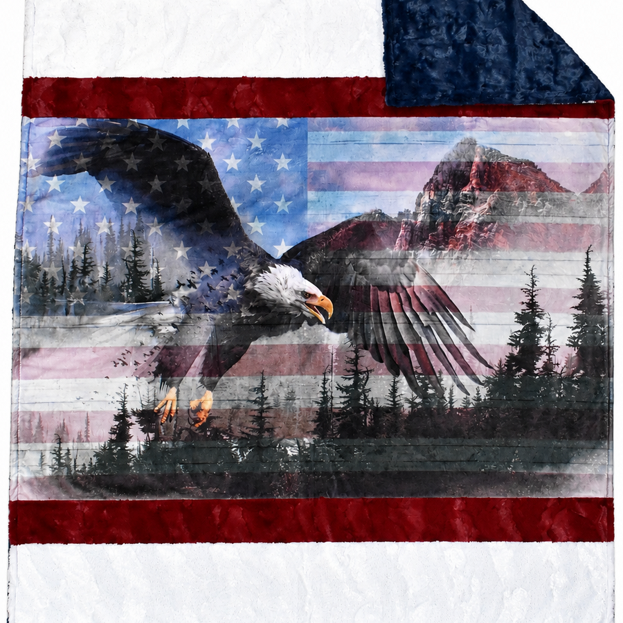 U.S Eagle Panel Marble Navy - XL Flag Strip