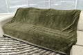 Bunny Loden & Camo Green  - XL Flag Strip Minky Blanket