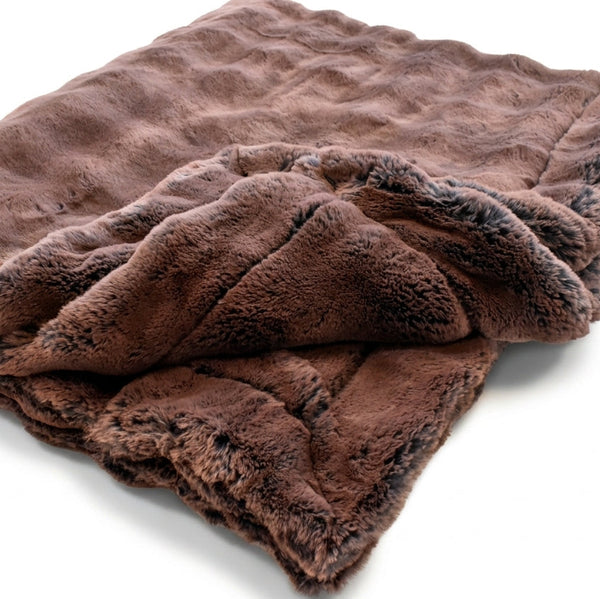Frosted Powderpuff Semi-Sweet Minky Blanket