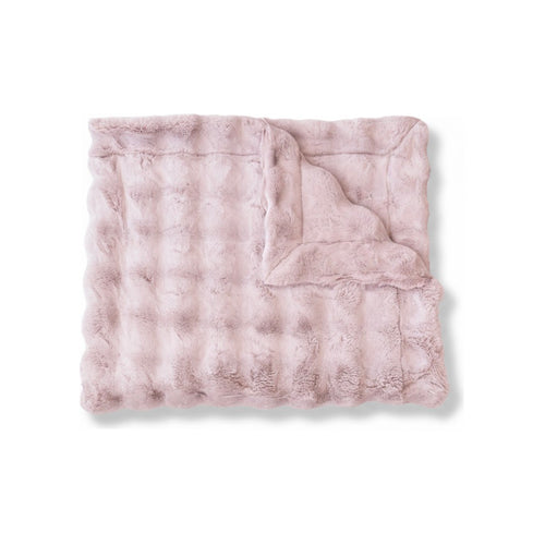 Frosted Powderpuff Smokey Rose Minky Blanket