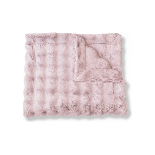 Frosted Powderpuff Smokey Rose Minky Blanket
