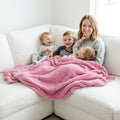 Weave Fuchsia Minky Blanket