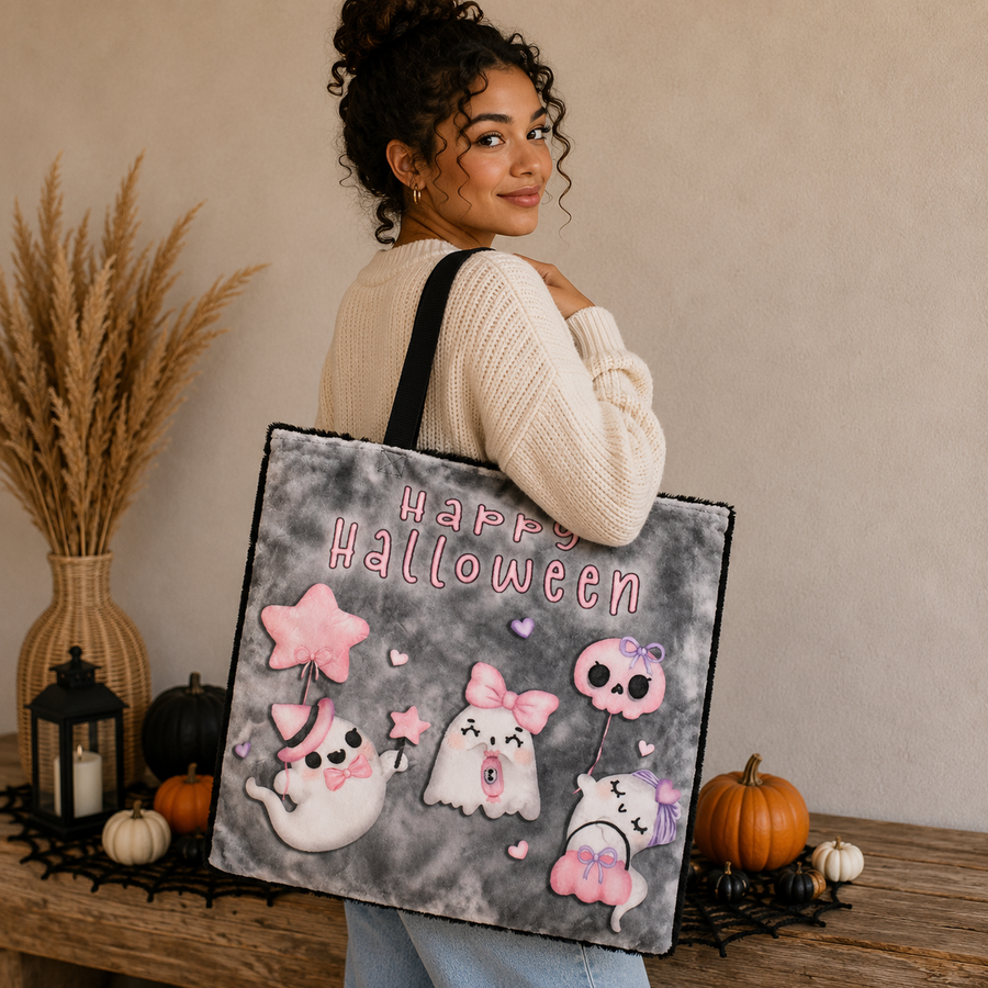 Satin Lined Halloween Tote Bag