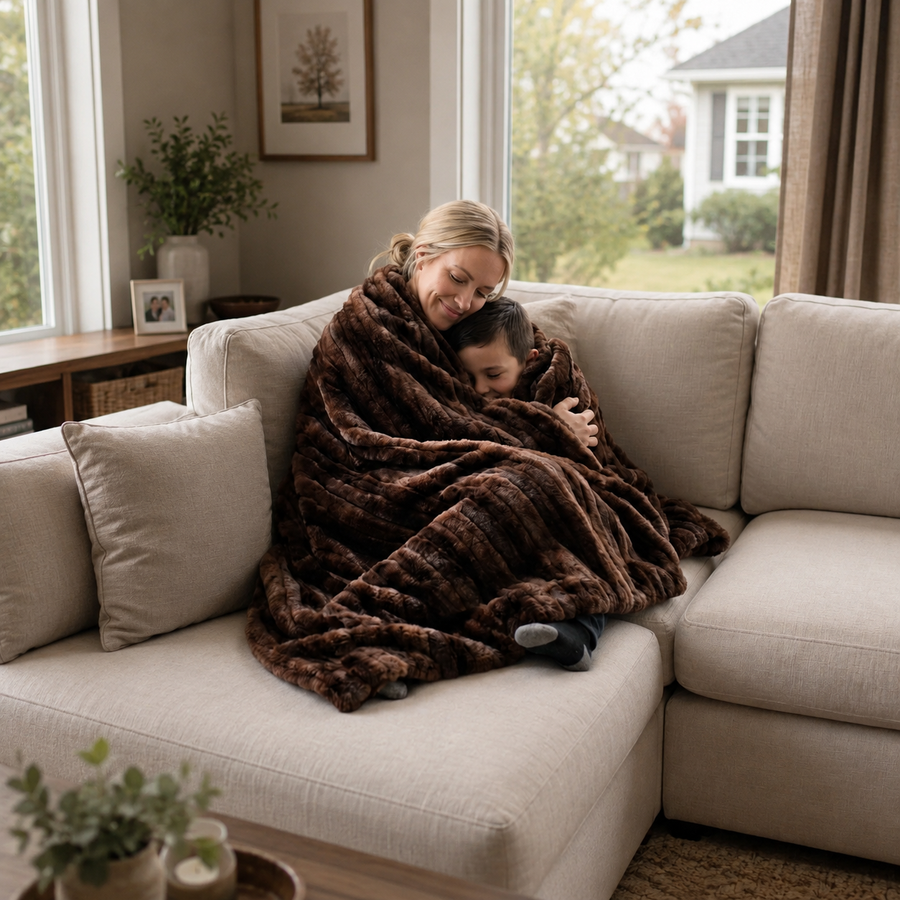 Glazed Vienna French Roast Minky Blanket