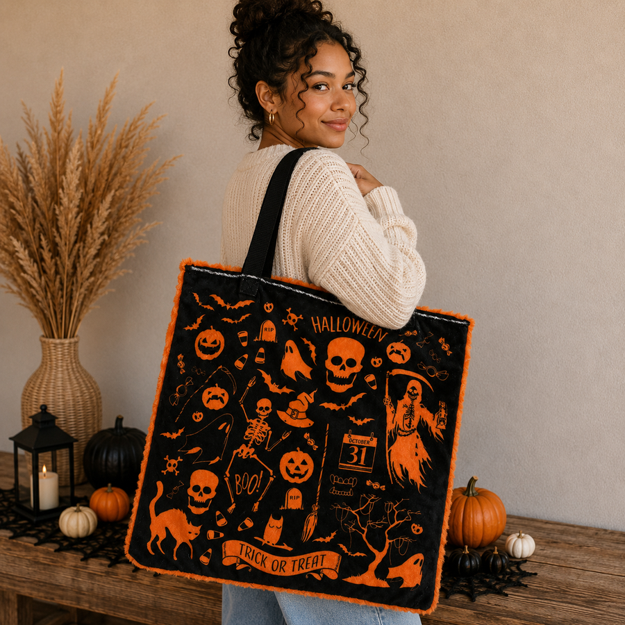 Satin Lined Halloween Tote Bag