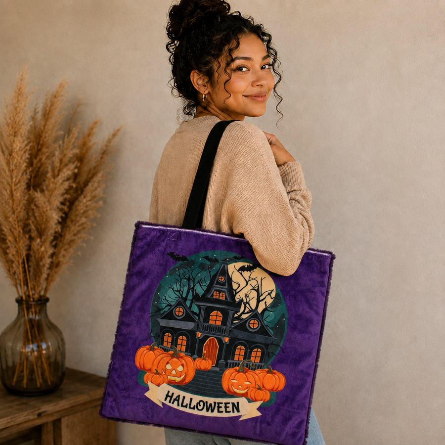 Satin Lined Halloween Tote Bag