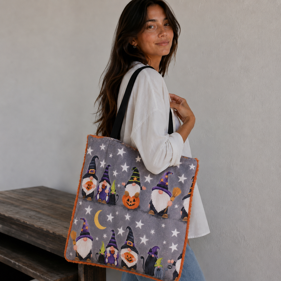 Minky Lined Halloween Tote Bag