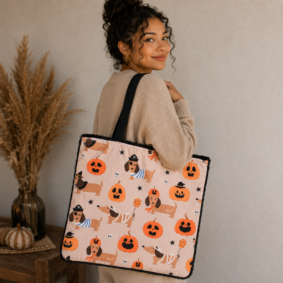 Satin Lined Halloween Tote Bag